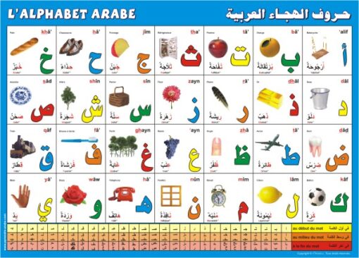 Poster : L'alphabet arabe (bilingue français - arabe)