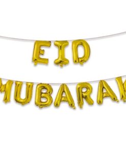 Guirlande de lettres ballons Eid Mubarak