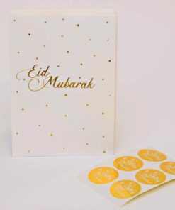 Sacs de fête Eid Mubarak avec Autocollants