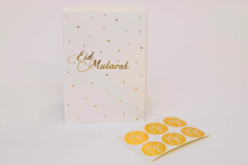 Sacs de fête Eid Mubarak avec Autocollants