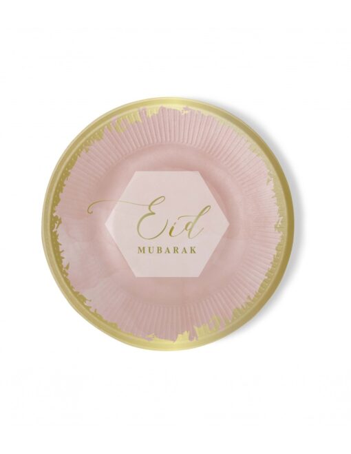 ASSIETTE (6 pieces) Eid mubarak ROSE