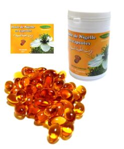 Huile de Nigelle en capsules - Complément alimentaire (pot de 60 gélules de 500 Mg)