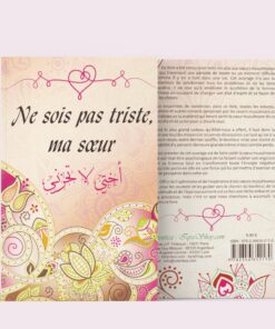 1 ére de couverture - ne sois pas triste ma soeur - librairie islamique en ligne - Bruxelles - Iqra belgium