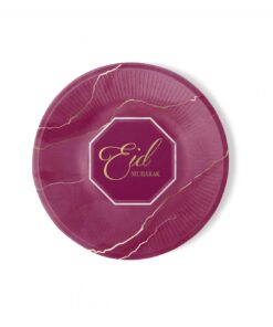 Assiettes Eid mubarak Violet 6 pièces