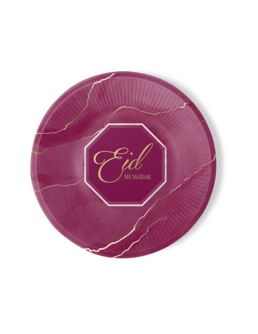 Assiettes Eid mubarak Violet 6 pièces