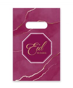 Sachets de bonbons Eid Mubarak Violet 6PCS