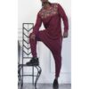 Ensemble QABAIL afro wax - Couleur bordeaux