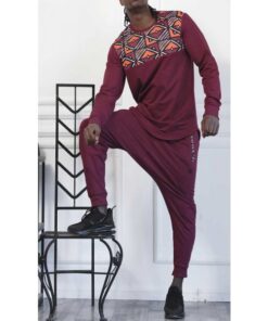 Ensemble QABAIL afro wax - Couleur bordeaux