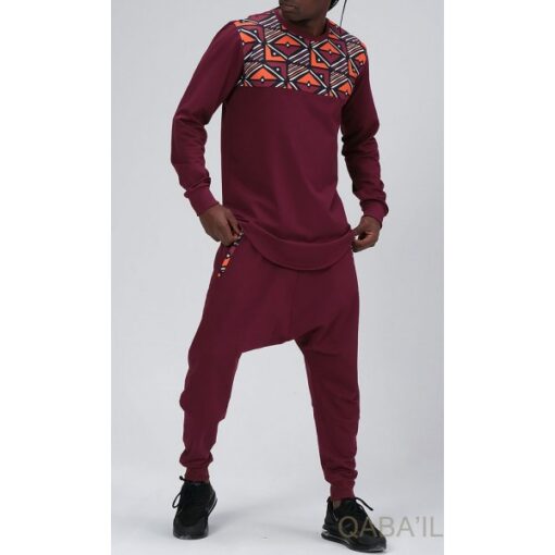 Ensemble QABAIL afro wax - Couleur bordeaux