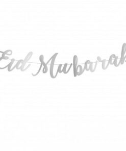 Banderole Eid Mubarak -Argenté-