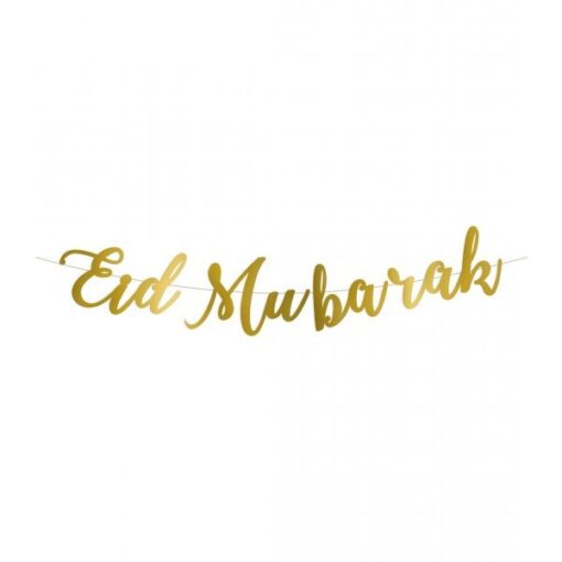 Banderole Eid Mubarak -Gold-