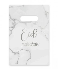 Sachet de bonbons Eid Mubarak -Marbré Argenté-