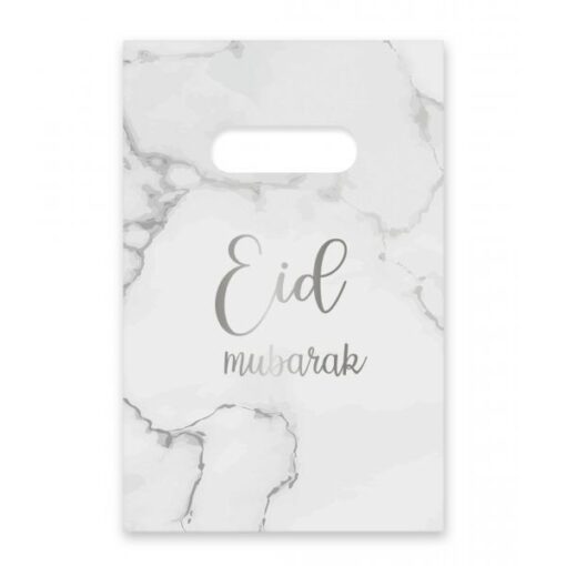 Sachet de bonbons Eid Mubarak -Marbré Argenté-