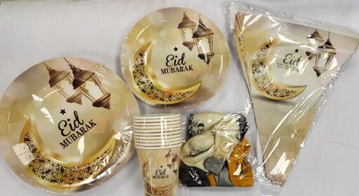 Set Eid Mubarak Beige-10 personnes-