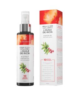 SÉRUM DE SOIN CAPILLAIRES À L'HUILE DE RICIN 150 ml -RESTAURE L'HYDROPHOBICITÉ DES CHEVEUX