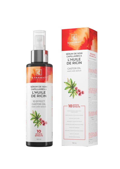 SÉRUM DE SOIN CAPILLAIRES À L'HUILE DE RICIN 150 ml -RESTAURE L'HYDROPHOBICITÉ DES CHEVEUX