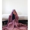 JILBAB SAOUDIEN A CLIPS UMM HAFSA - BOIS DE ROSE