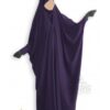 JILBAB SAOUDIEN A CLIPS UMM HAFSA - AUBERGINE