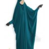 JILBAB SAOUDIEN A CLIPS UMM HAFSA - BLEU CANARD