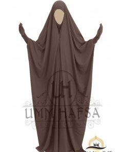 JILBAB SAOUDIEN A CLIPS UMM HAFSA - MARRON