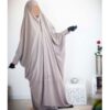 JILBAB SAOUDIEN A CLIPS UMM HAFSA - TAUPE