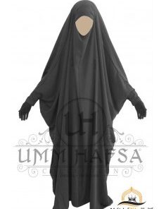 JILBAB SAOUDIEN A CLIPS UMM HAFSA - GRIS