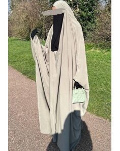 BIG JILBAB SAOUDIEN UMM HAFSA - GRIS OLIVE