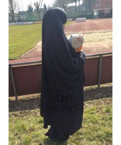 JILBAB ALLAITEMENT/PORTAGE UMM HAFSA - NOIR