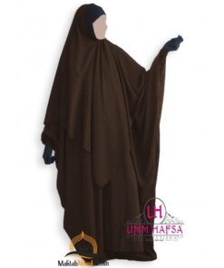 ENSEMBLE ABAYA + KHIMAR EN LYCRA UMM HAFSA - MARRON