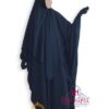 ENSEMBLE ABAYA + KHIMAR EN LYCRA UMM HAFSA - BLEU