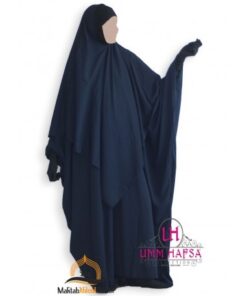 ENSEMBLE ABAYA + KHIMAR EN LYCRA UMM HAFSA - BLEU