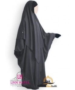 ENSEMBLE ABAYA + KHIMAR EN LYCRA UMM HAFSA - GRIS