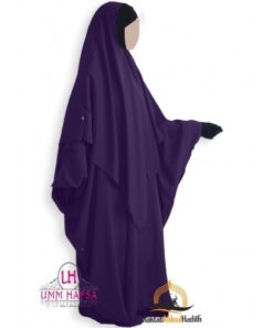 ENSEMBLE ABAYA + KHIMAR EN LYCRA UMM HAFSA - AUBERGINE