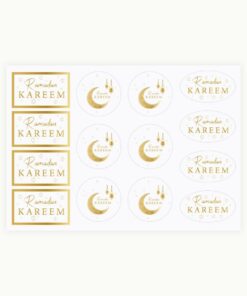 STICKERS RAMADAN KAREEM - BLANC ET OR