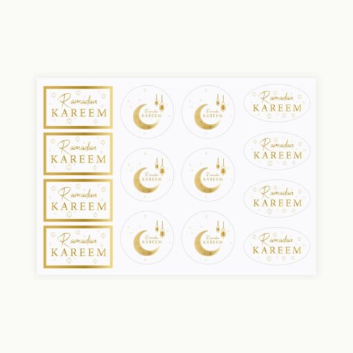 STICKERS RAMADAN KAREEM - BLANC ET OR