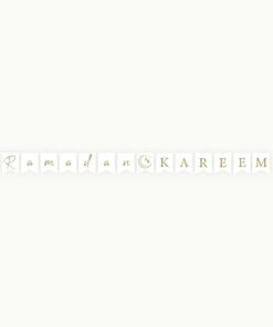 BANNIERE LETTRES RAMADAN KAREEM - BLANC ET OR