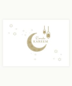 SET DE TABLE RAMADAN KAREEM - BLANC ET OR