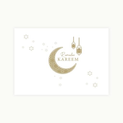 SET DE TABLE RAMADAN KAREEM - BLANC ET OR