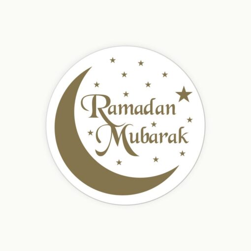 AUTOCOLLANT FENETRE RAMADAN KAREEM - BLANC ET OR