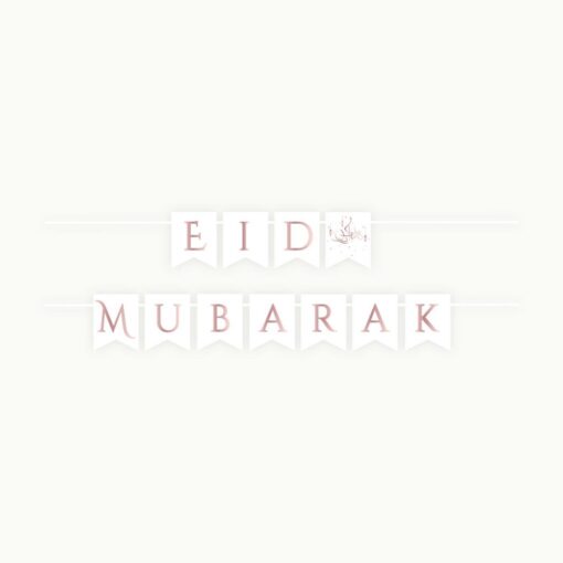 BANNIERE EID MUBARAK ROSE GOLD