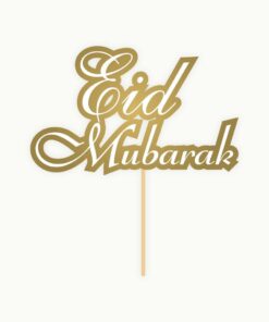 CAKE TOPPER EID MUBARAK GOLD