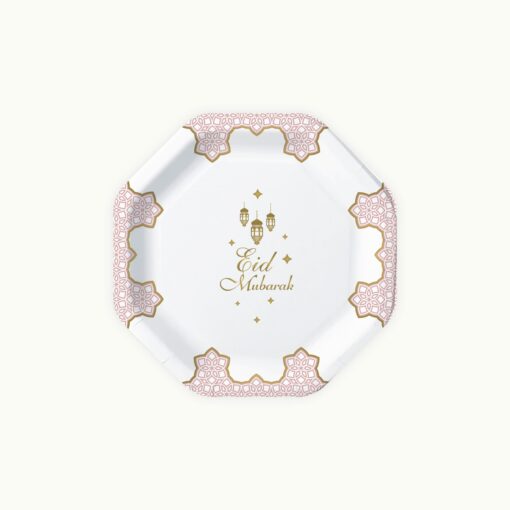 ASSIETTES EID MUBARAK ROSE GOLD