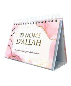 99 NOMS D'ALLAH - MIEUX LE CONNAÎTRE POUR MIEUX L'ADORER - CALENDRIER CHEVALET ROSE